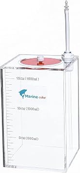Acryli Made Liquid Storage Bucket 3 Rooms 1.2 Gallons, Working with Dosing Pump,Auto Top Off System Reservoir Container