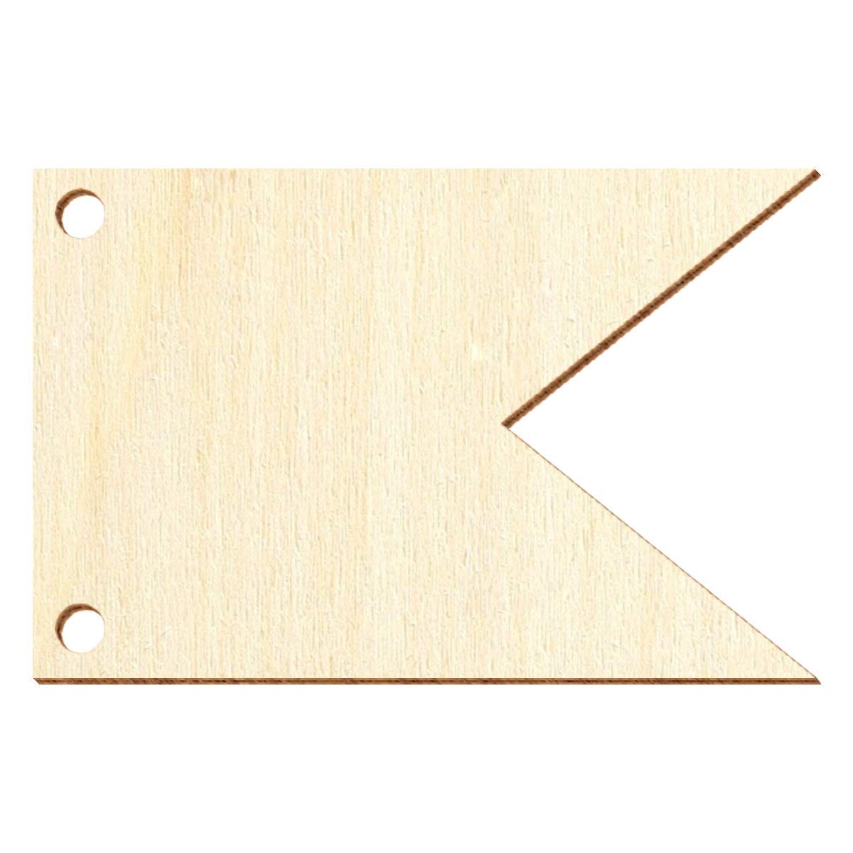 Bandierine in legno V4 – Decorazione per bricolage, 5-50 cm, confezione da 50 pezzi, larghezza: 20 cm