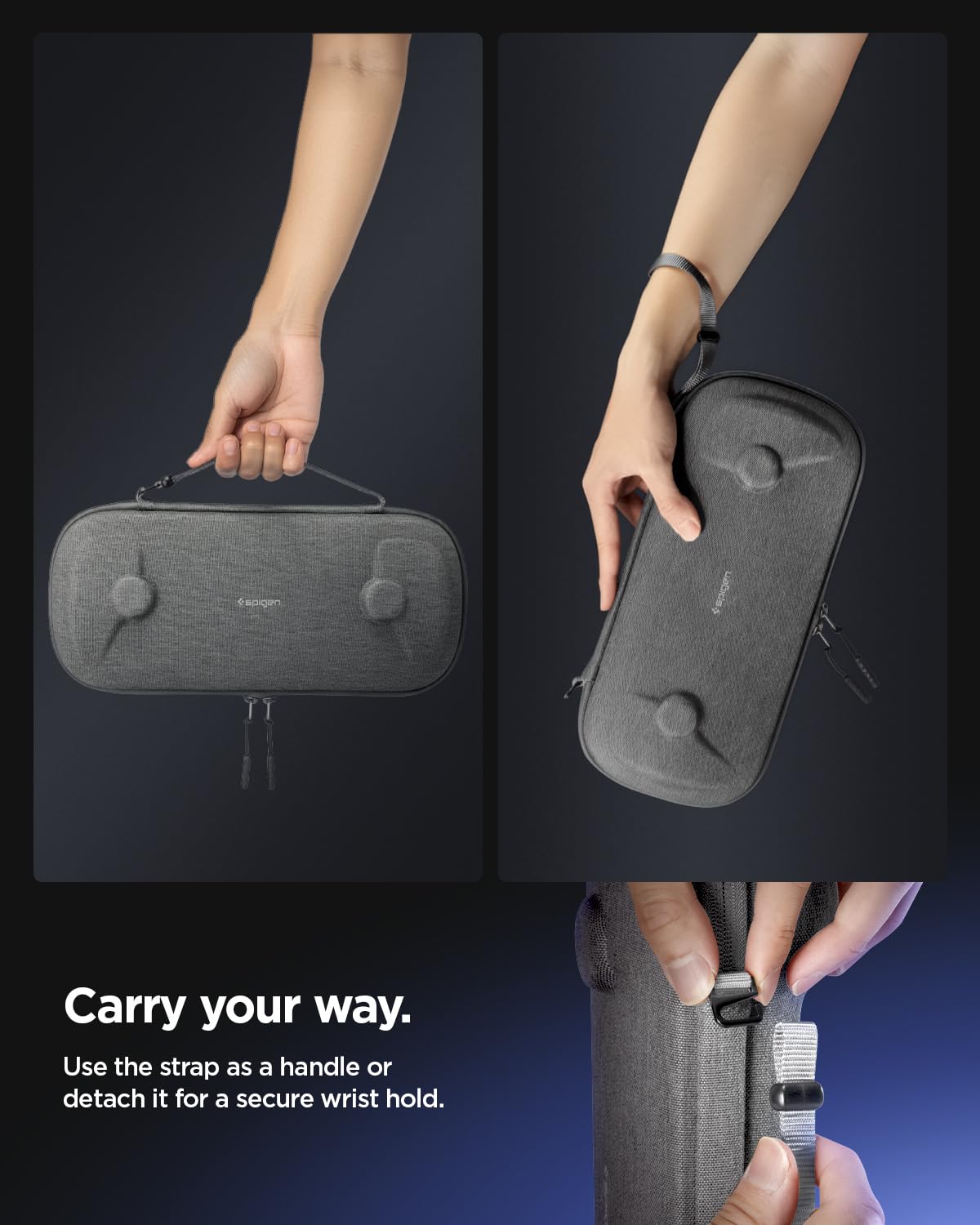 Spigen Klasden Tasche Kompatibel mit PlayStation Portal Remote Player Pouch Anthrazitgrau