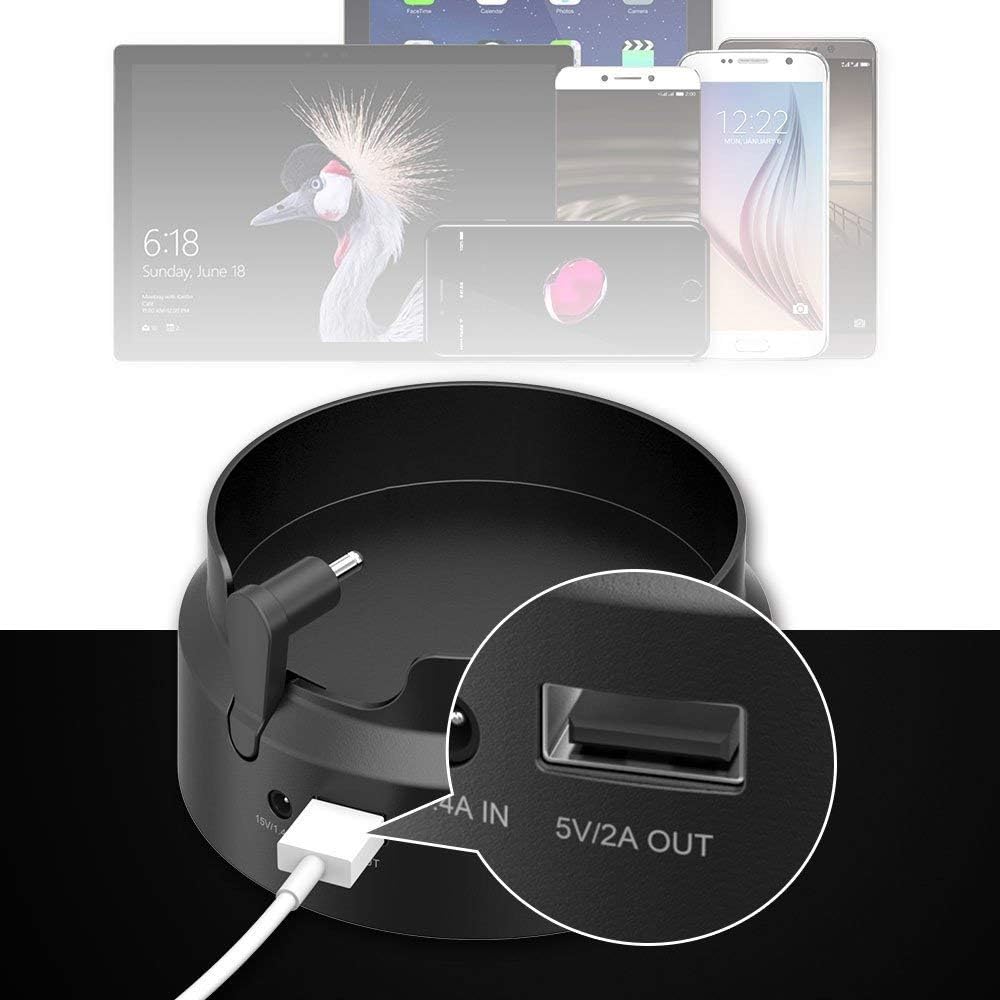 [Updated] Smatree Portable Battery Base Compatible for Echo (2nd Generation) / Echo Plus(1st Generation), Echo/Echo Plus(1st Generation) Sold Separately,Won't Turn Off Automatically When Standby