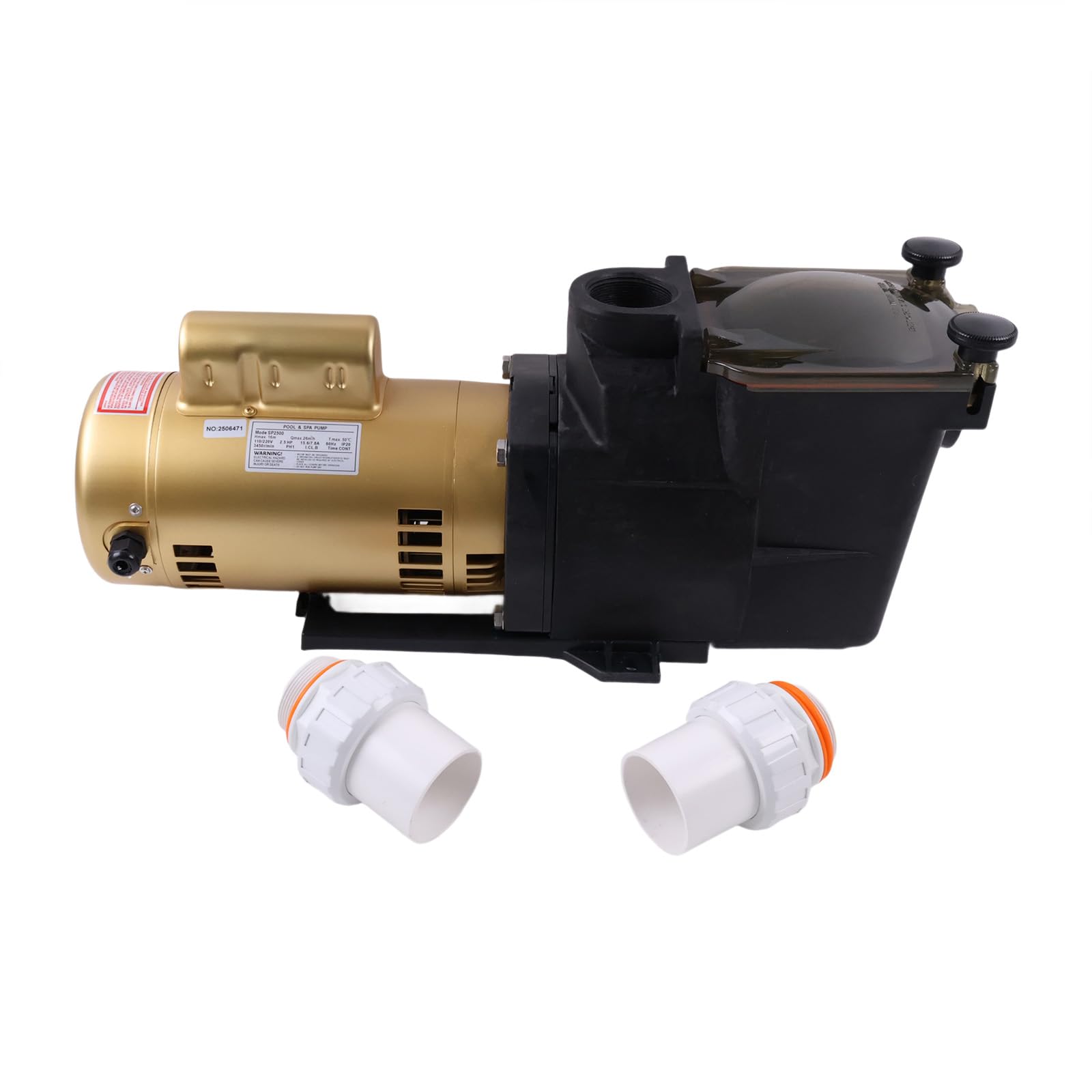 W3SP2621X25 SP2621X25 Moteur de pompe de piscine haute efficacité 2,5 HP 115/230 V à vitesse unique compatible avec piscine creusée et spa
