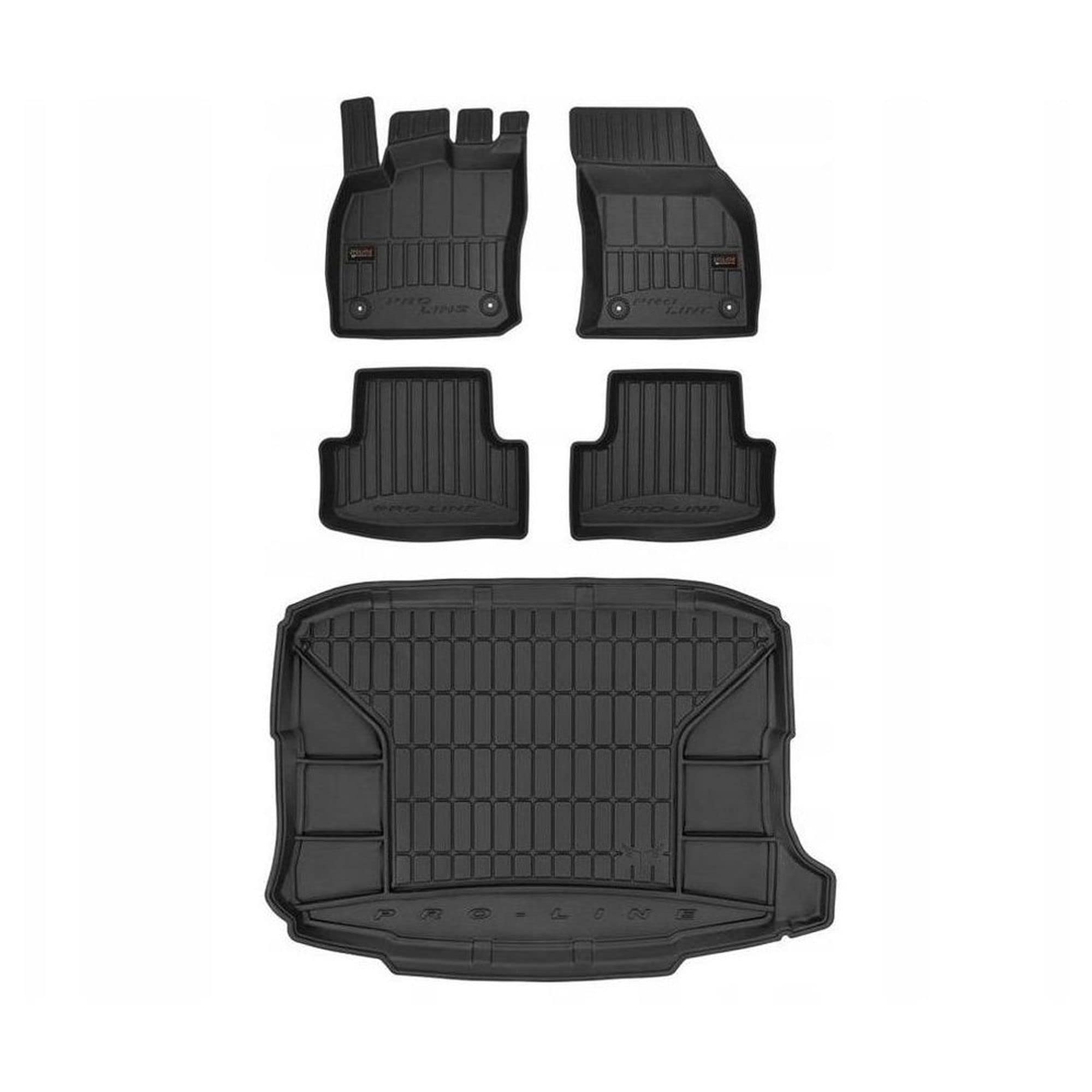 MOTOS Set de alfombrillas de goma y alfombrillas de maletero para SEAT Ateca desde 2016 Mejora la comodidad de tus viajes con la alfombrilla antideslizante para coche 3D- alfombrillas para todo tipo d