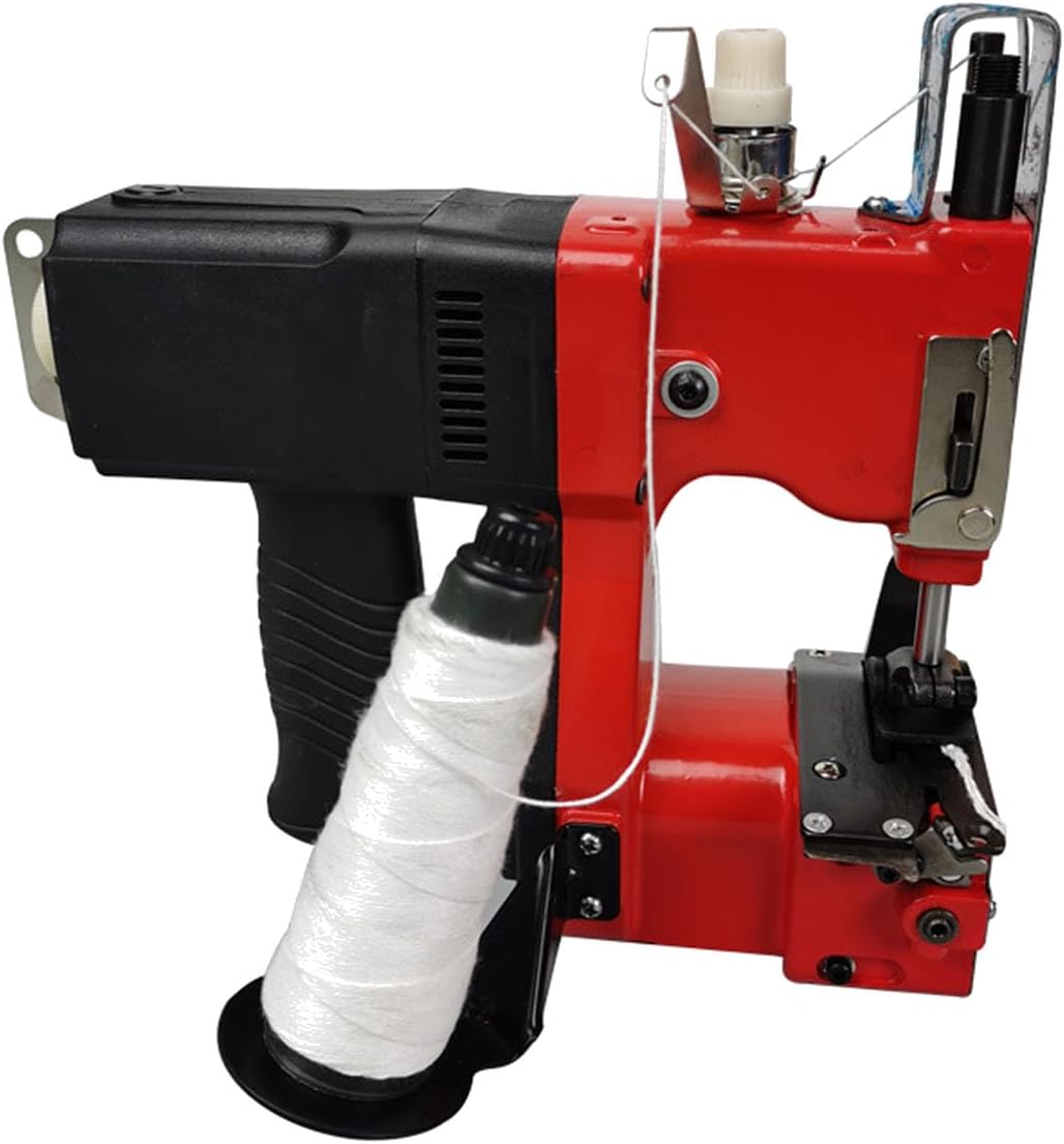 Automatic Woven Bag Sewer Packing Machine Electric Bag Sewing Machine Bag Closer Closing Machine for Non Woven Leather Packaging Bag(Color:RED)