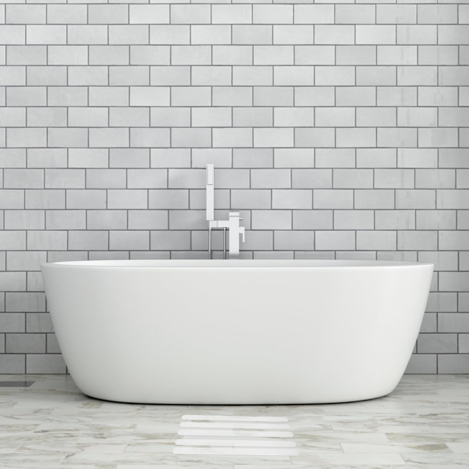 12 Stück rutschfeste Badewannenaufkleber Peva Bad Antirutsch Streifen 38x2cm Selbstklebend Wasserfest Anti Rutsch Aufkleber Für Dusche Badewanne Und Boden
