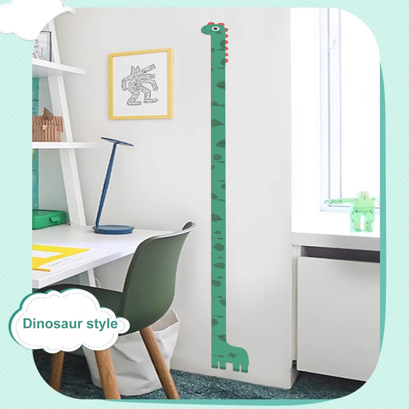 Toise Murale Enfant avec Motif Dessin Animé Toise Enfant Sticker Diagramme Taille Enfants Diagramme De Croissance De BéBé Règle Hauteur Murale Autocollant Mural Enfant Décoration Chambre Enfant 170 CM