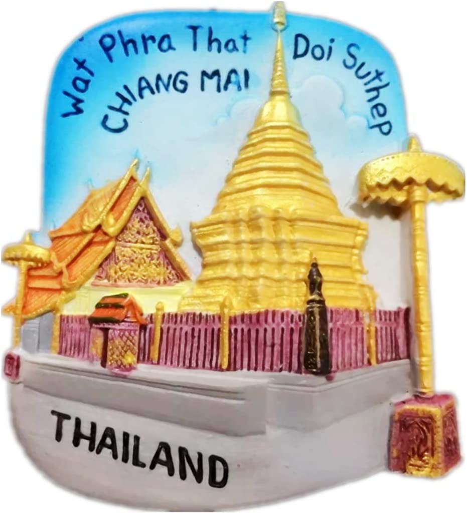 Altko Sz-2305 Chiang Mai Thailand World Chiang Mai Magnet Fridge Refrigerator Magnet Decoration Sticker Souvenir Resin Crafts Kitchen Whiteboard