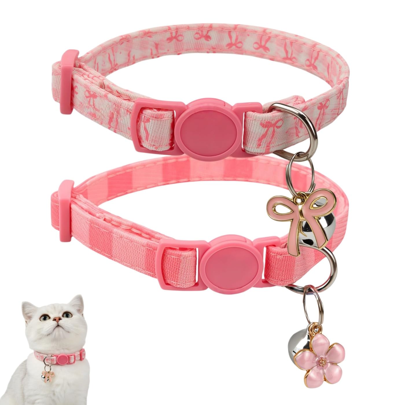 Collares para gatos ideales para el paseo diario y juego en casa con cascabel