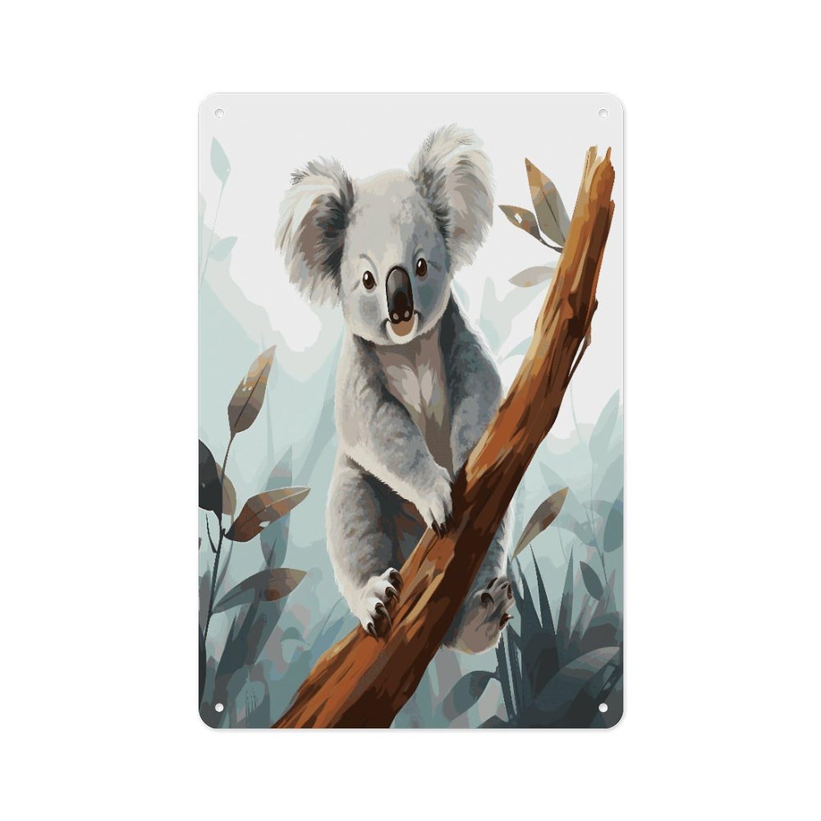 Fekiloot Style Koala And Butterfly Wall Decor Metal Signs Tin Signs Poster