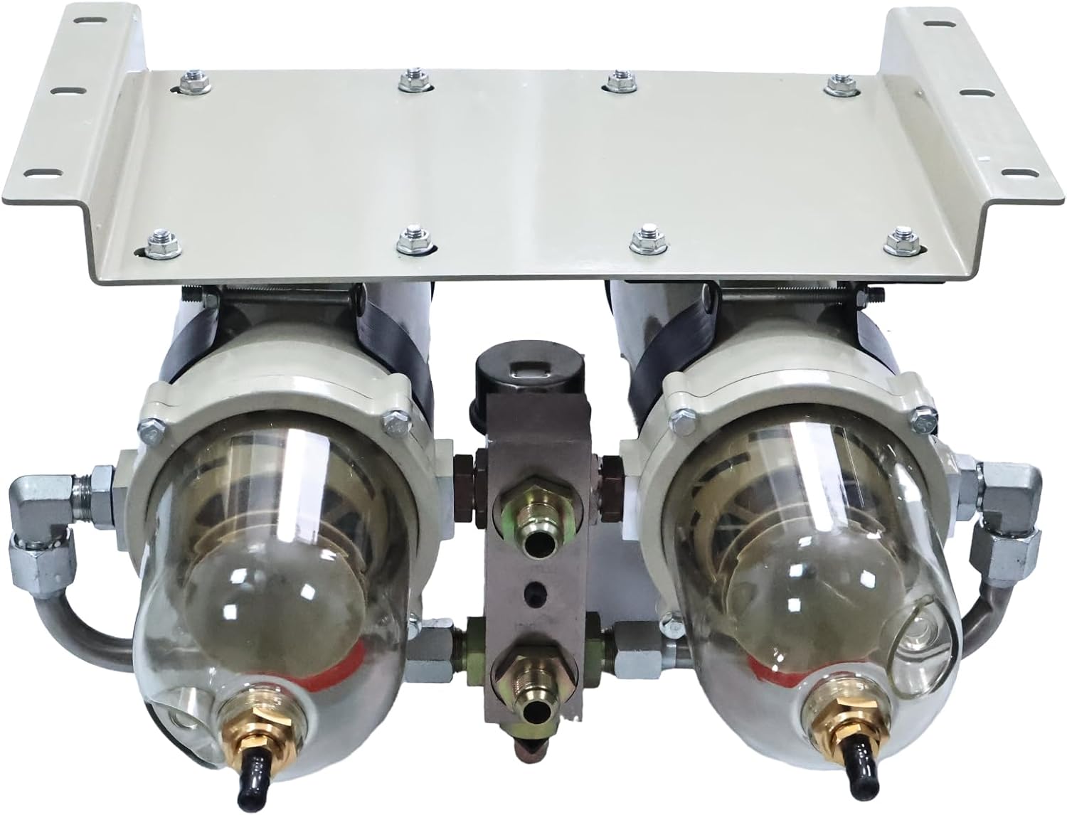 FridayParts Dual Turbine Fuel Filter Water Separator 751000FHX Compatible for Racor Replacement