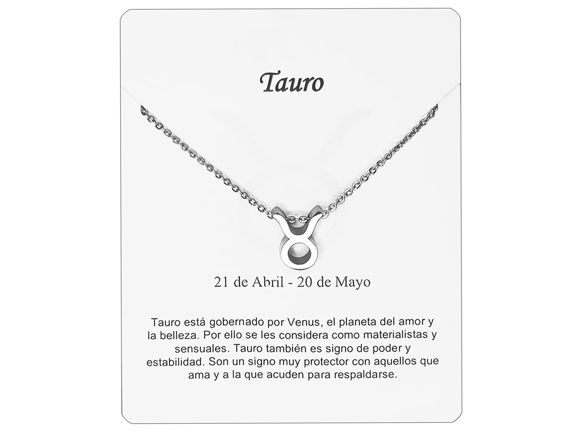 Collar Signo Zodiaco Acero Inoxidable hermosa Tarjeta Significado Signo Zodiacal Colgante Horóscopo Para mujer Regalo Cumpleaños