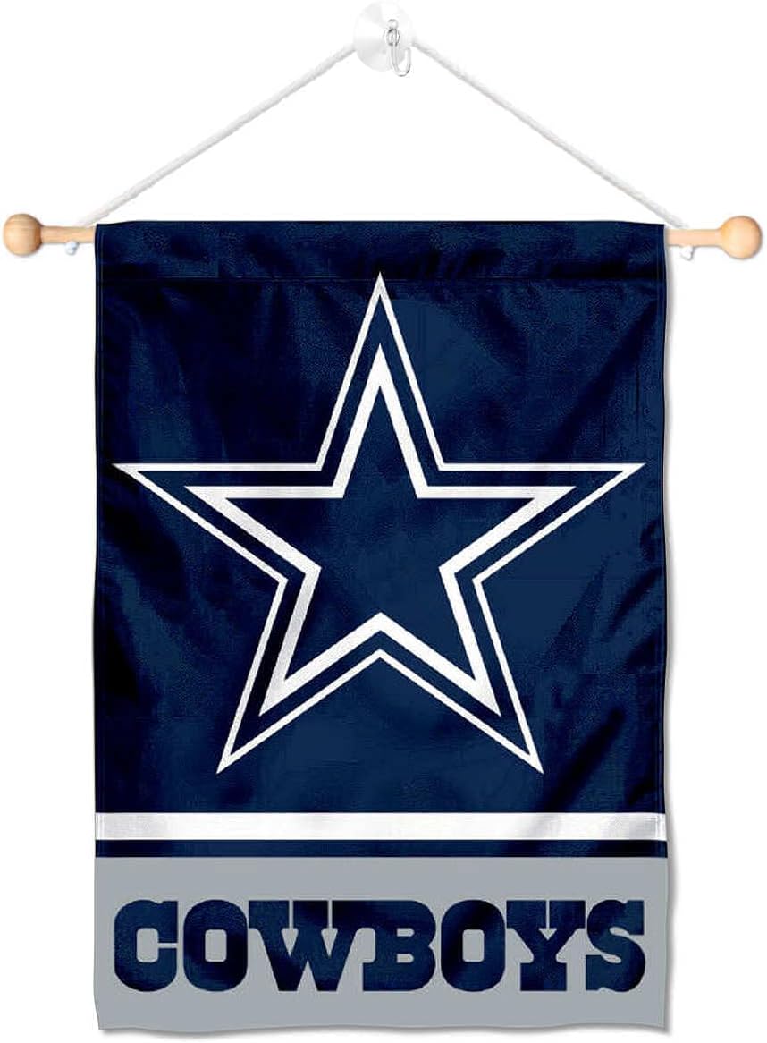 Dallas Cowboys Banner Window Wall Hanging Flag with Suction Cup