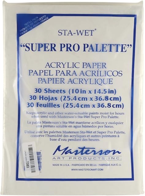 Masterson Sta-Wet Pro Palette Acr Paper 30Pk