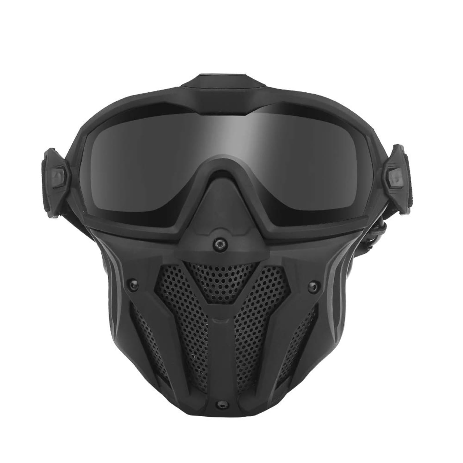 Kit Maschera da Softair e Occhiali Antiappannamento con Lenti Trasparenti e Colorate Intercambiabili, per Giochi di Caccia Paintball Moto e Attività All'Aperto
