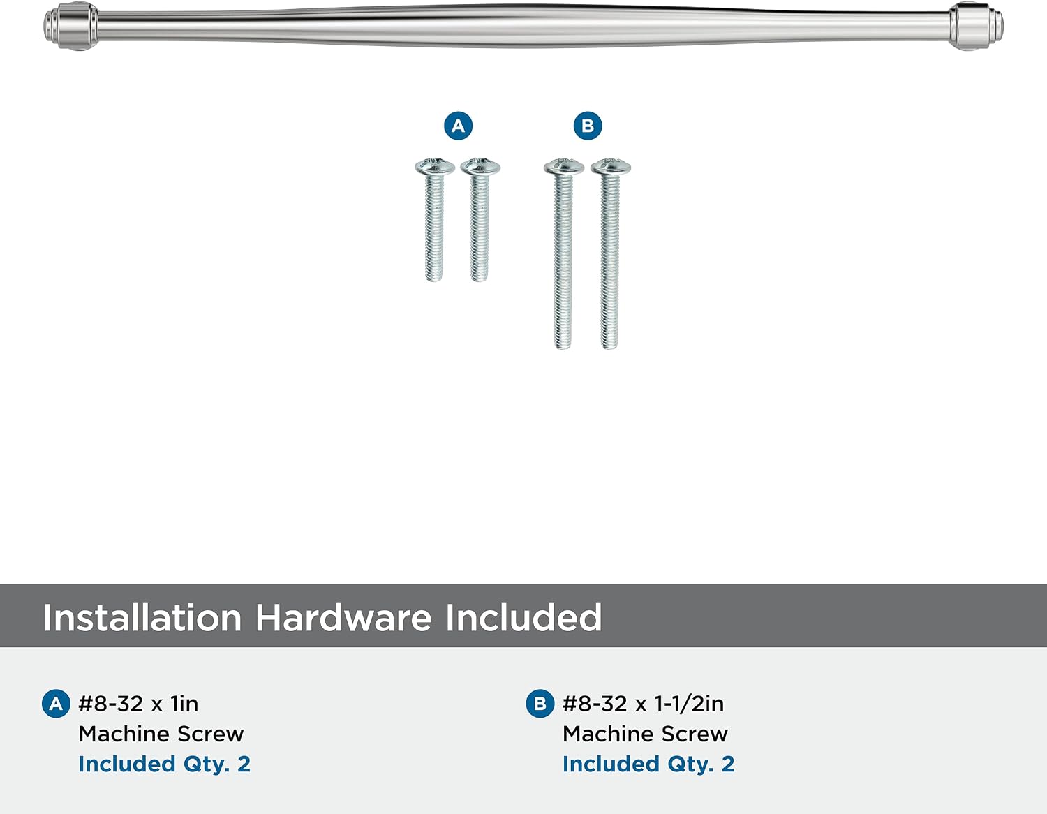 Amerock Enlivity 12-5/8 inch (320mm) Center-to-Center Polished Chrome Cabinet Pull, BP3772826