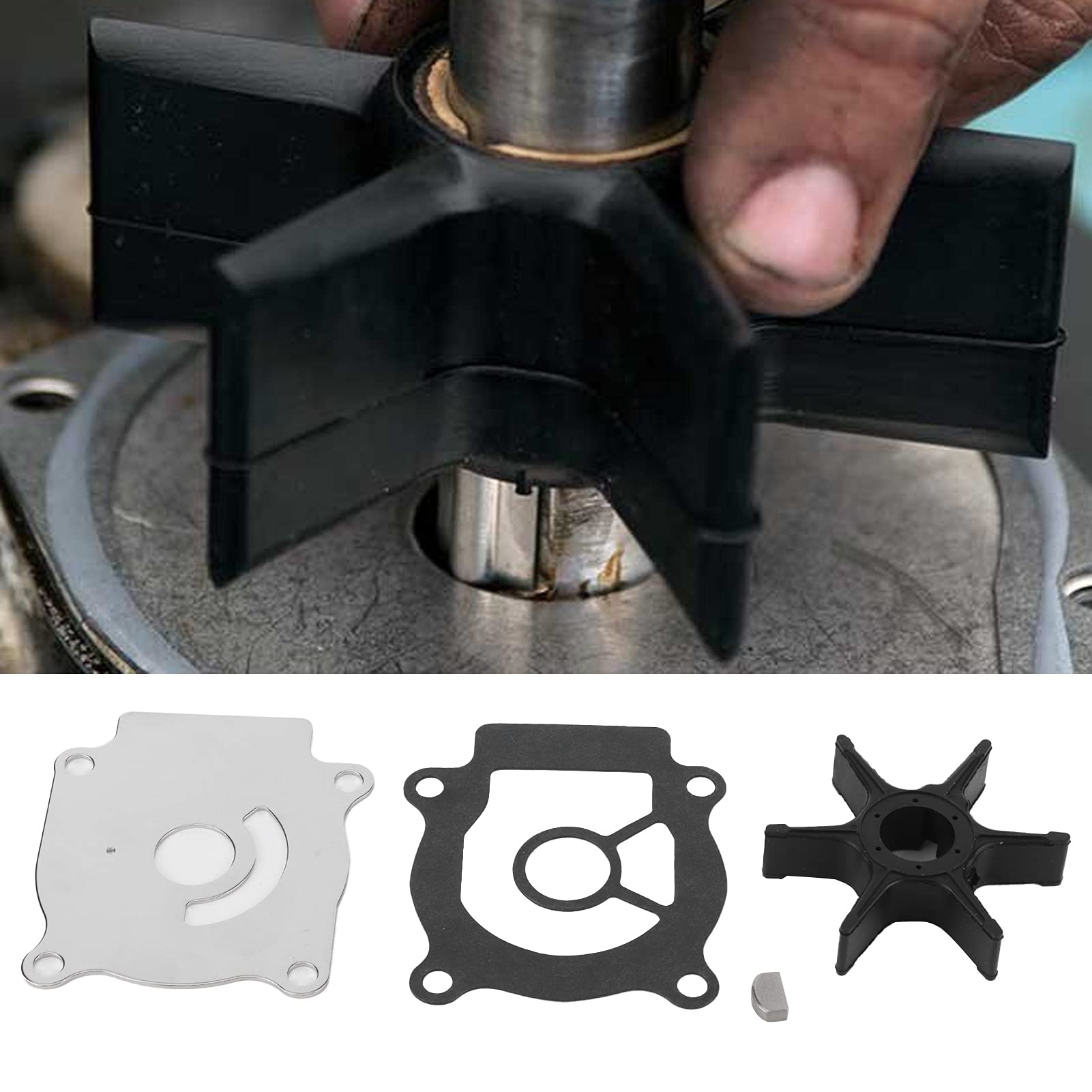 Kit de reparación del impulsor de la bomba de agua, Akozon Impulsor Full Power Plus Piezas de repuesto del motor fuera de borda Apto para Suzuki DT/DF 20/25/30/40/50 HP 17400‑96403