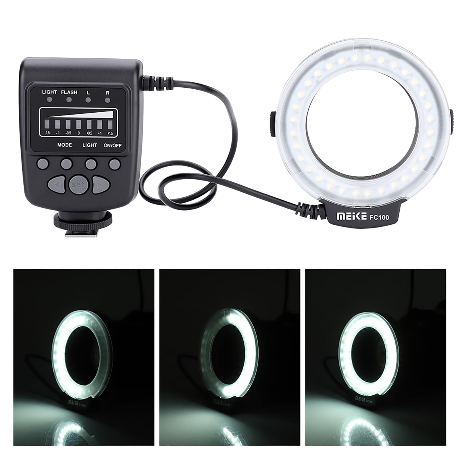 Flash Annulaire pour Appareil Photo, Flash Annulaire, Portable pour Les Amateurs de Photo, Accessoires pour Appareil Photo