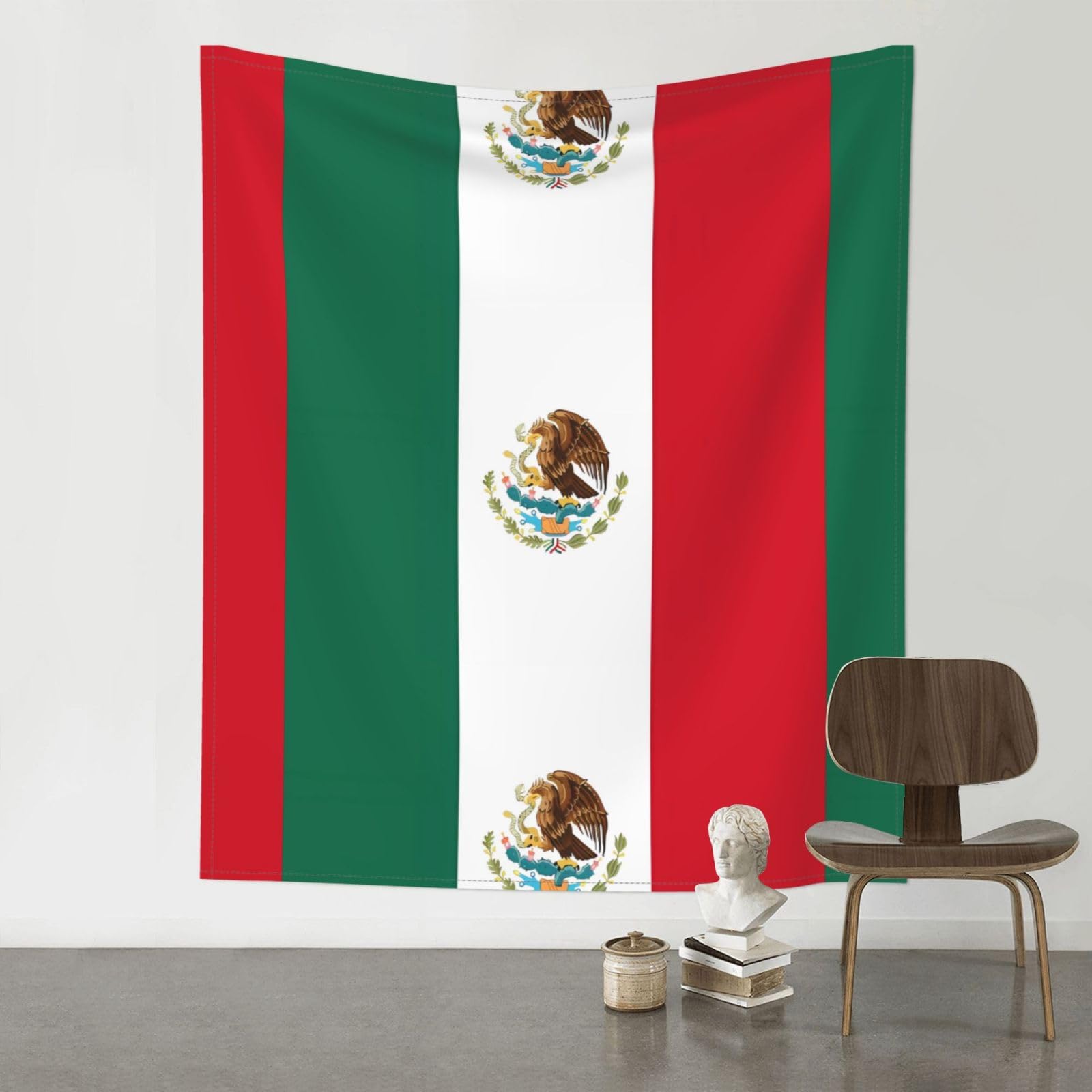 YYHWHJDE Flag of Mexico Prints Wall Tapestry 60x51in - High-Grade Polyester Throw Blanket for Bedroom, Dorm, Beach & Picnic Decor