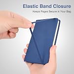 Small Pocket Notebook Set (3 Pack) – 3.7 x 5.7 in Hardcover Lined Journals, Mini Notebook with Elastic Closure, Portable Memo Book for Work, Travel, EDC, Assorted Colors