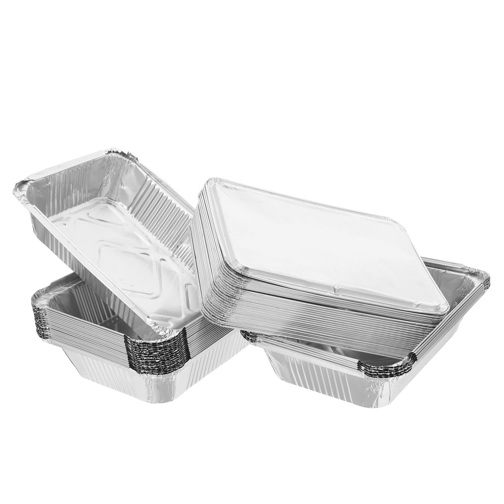 Recipientes para hornear de aluminio BESTYASH bandejas rectangulares desechables para catering