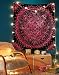 The Indian Craft Blak and Pink Tapestry, Psychedelic Mandala Wall Hanging, Tie Dye Hippie Tapestries, Boho Bohemian Round Table Cloth Cover, Gypsy Cotton Home Decor Art