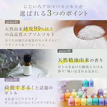 Amazon | ××［NIZIIRO］にじいろアロマバスソルト〈エプソム