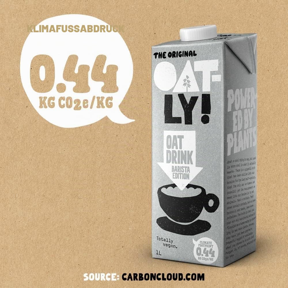 Oatly - Hafergetränk - Barista Edition - 6 x 1 - schäumbare Hafergetränk - pflanzlichen Ursprungs - Nachhaltig - Reich an ungesättigten Fettsäuren - Pack Promoo