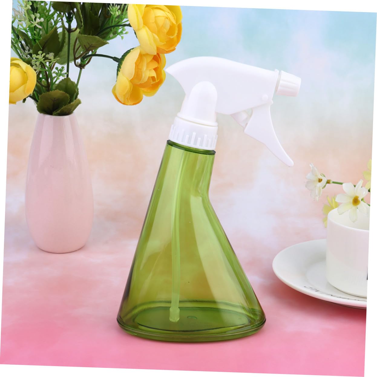 2stücke Kunststoff Sprühflasche Mit Feinem Nebel Wiederbefüllbar Leichte Gießkanne Für Pflanzen Friseursalon Haushalt Transparent Braun Langlebig Einfach Zu Bedienen