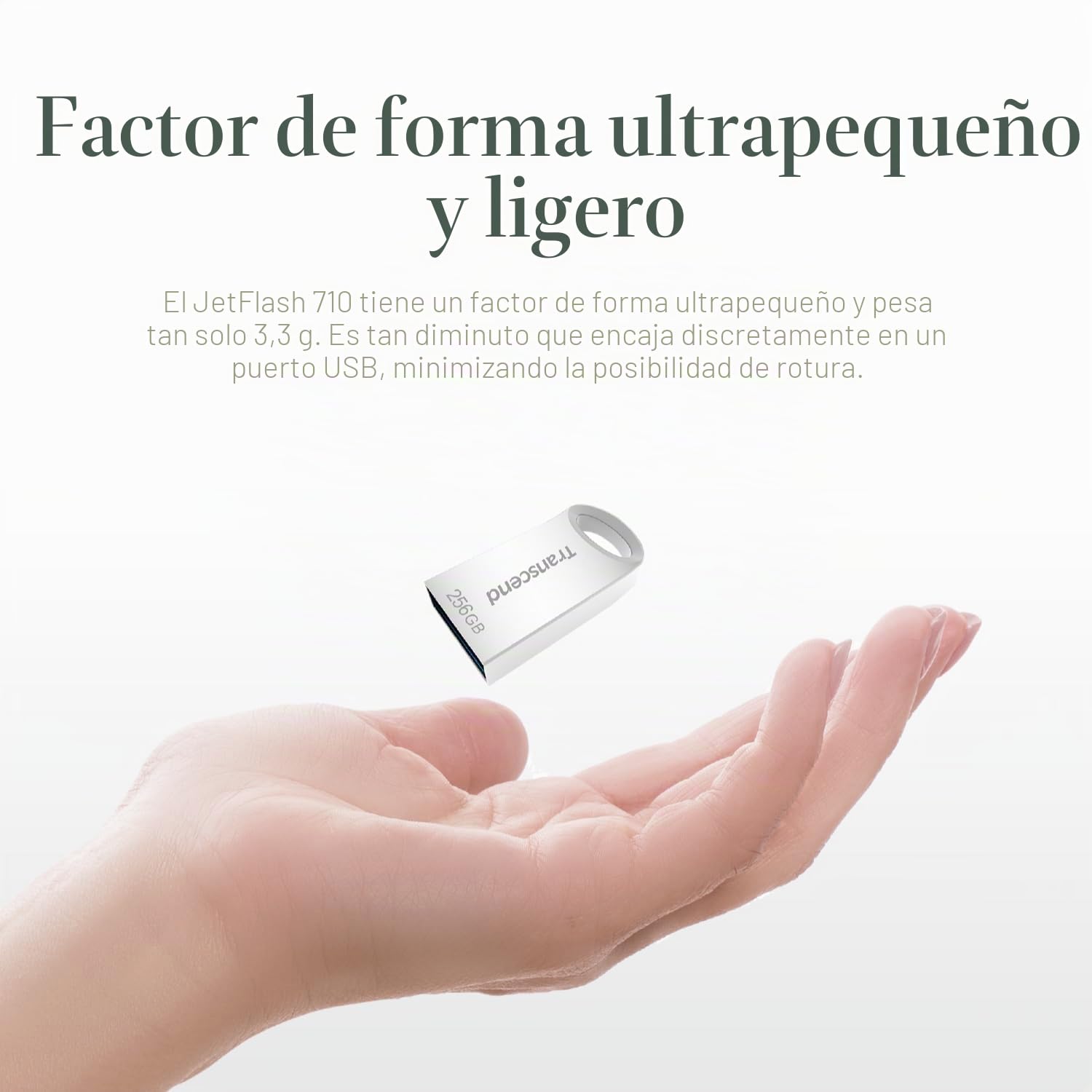 Transcend USB JetFlash 710, 256GB, Memoria Flash USB 3.1, Diseno de Metal - TS256GJF710S