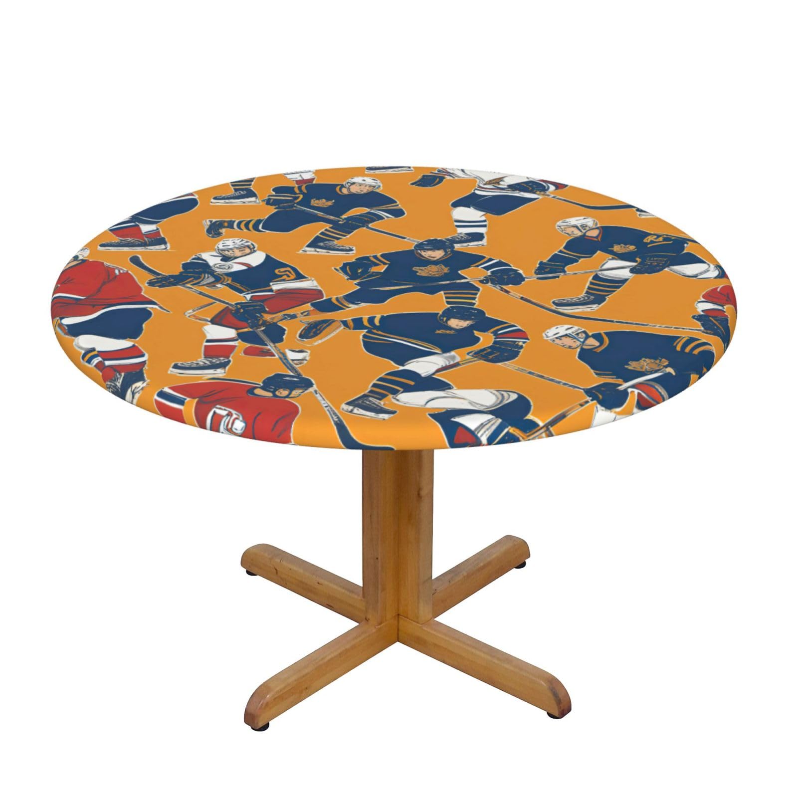Nappe ronde hockey pour fête de mariage et repas en extérieur, décoration de table conviviale