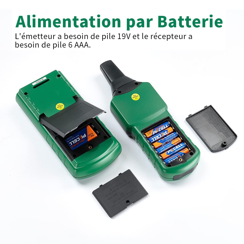 Seesii Localisateurs de Tuyaux Détecteur de Câble Électrique Détecteur de Tuyau Multifonction Recherche Testeur de Câble (MY6818)