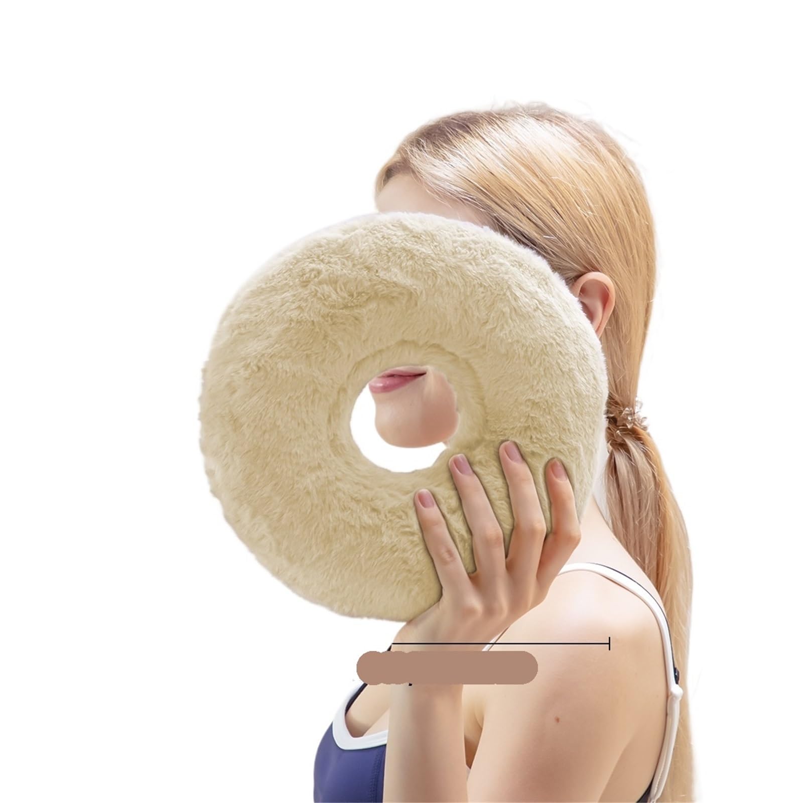 LuoAXINN Piercing Pillow 1pc Ear Pillow - Square & Round for Side Sleepers, Relief for Piercings, Soft Ear-Friendly Cushion(Beige Round)