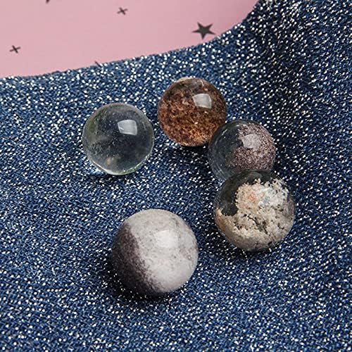 Miniatura 3 de Acxico 2 bolas de cristal de cuarzo natural fantasma para jardín