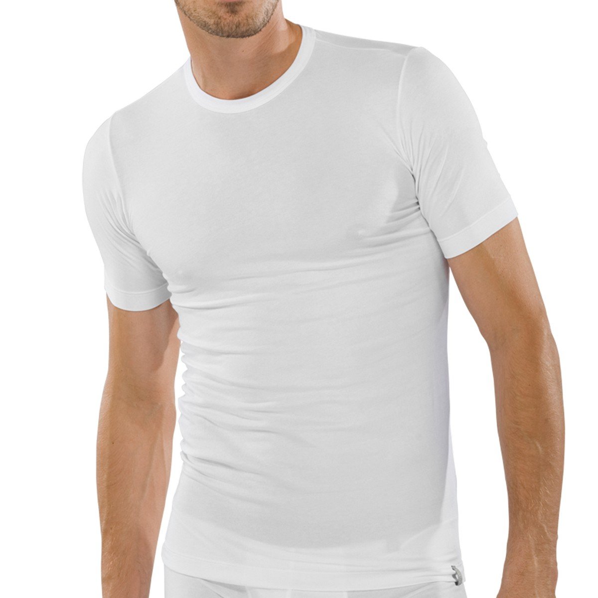 Schiesser Herren Unterhemd Shirt 1/2 Arm 2er Pack, Gr. XX-Large (Herstellergröße: 008), Weiß (Weiss 100)