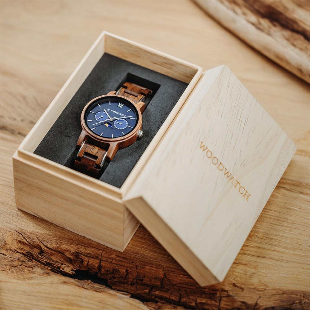 WoodWatch Mariner | Reloj de Madera Hombre de Pulsera Premium for Man | Producto Eco Friendly, plantamos 1 árbol por Cada Reloj