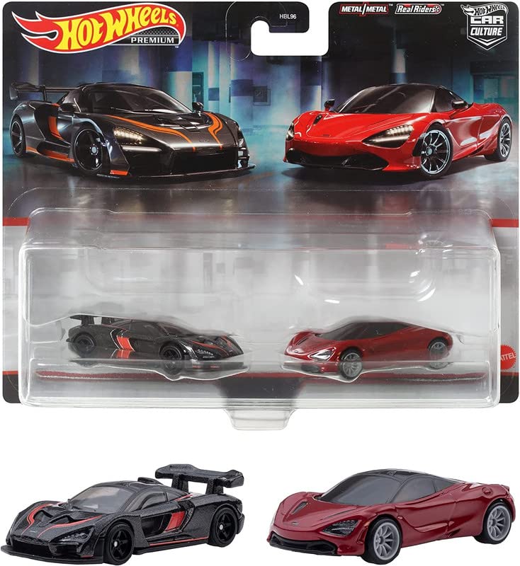 Amazon.com: McLaren Senna Dark Gray Metallic with Orange Stripes