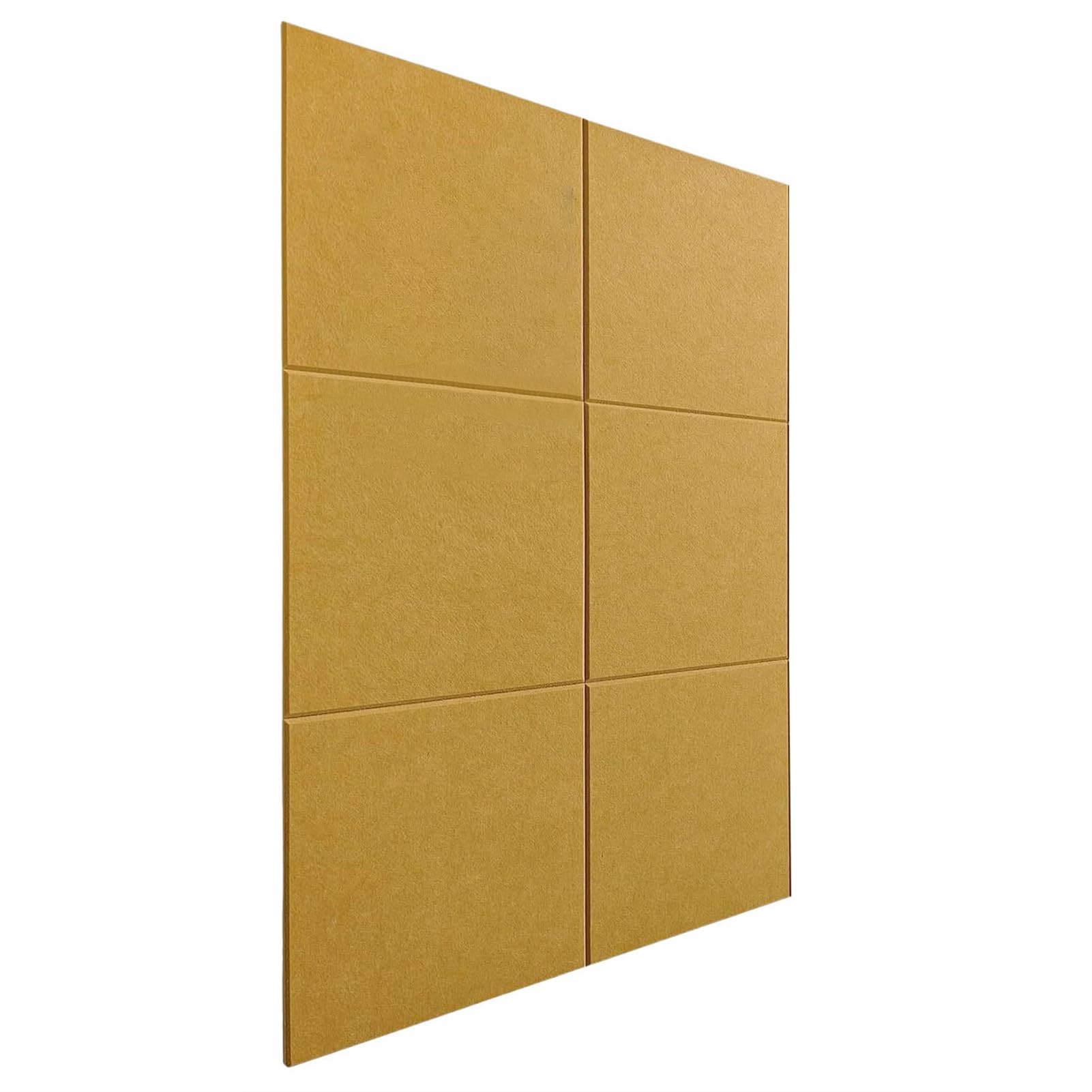 BESTORI Large Cork Board for Wall 36“ x 24", 6 Pack Bulletin Board Alternative Felt Wall Tiles with Removable Adhesive Tabs for Home Office Decor Yellow