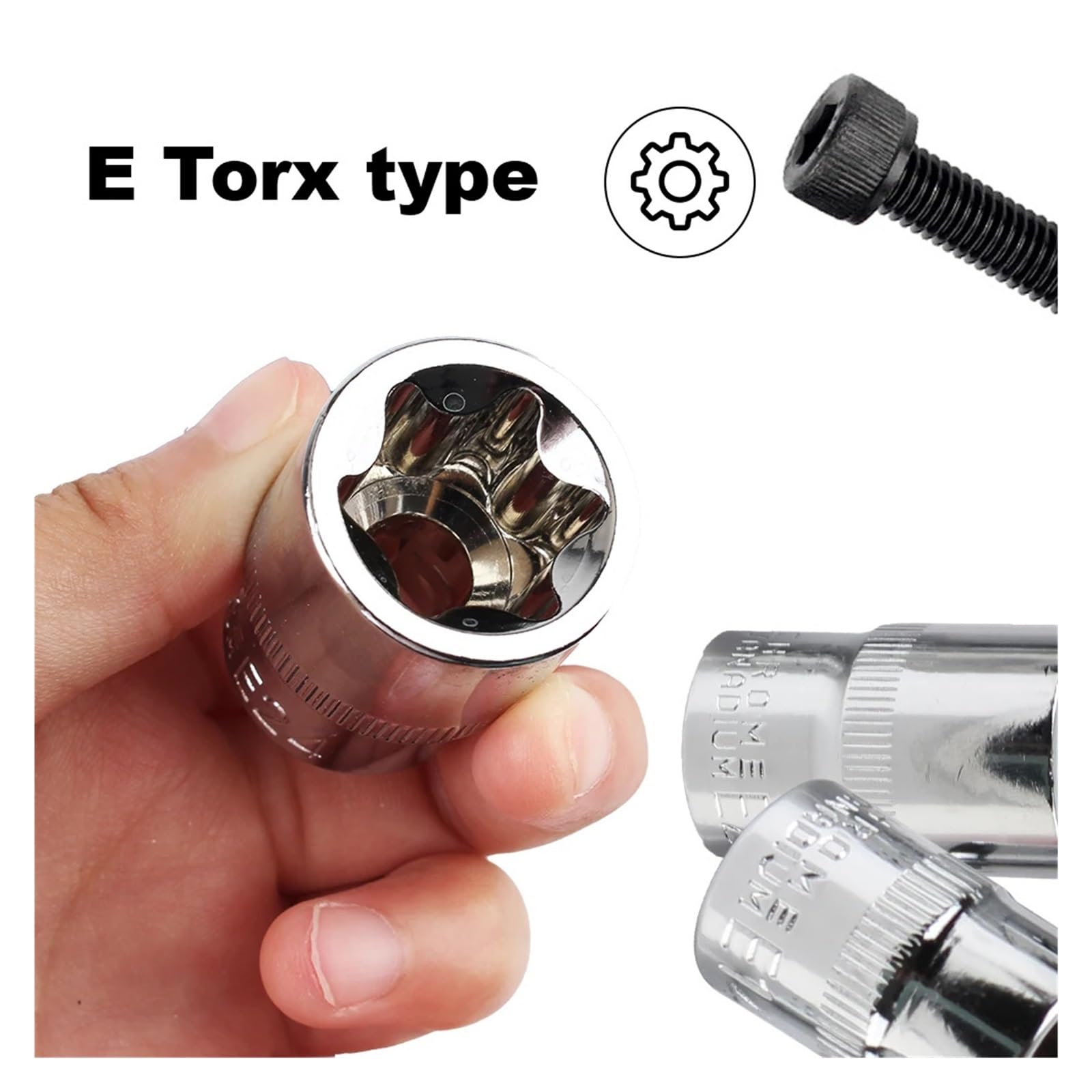 Żeński zestaw gniazd E Torx Zewnętrzny zestaw nasadek Torx E4-E24 z etui Narzędzia do naprawy samochodów Klucz Głowa Gwiazda Zestaw nasadek 14-częściowy (czerwony)