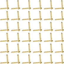 30 Pieces Mini Wooden Box Hinges 3 x 3 cm Small Invisible Gold Concealed Furniture Hinge Zinc Alloy with Screws for Small Furniture