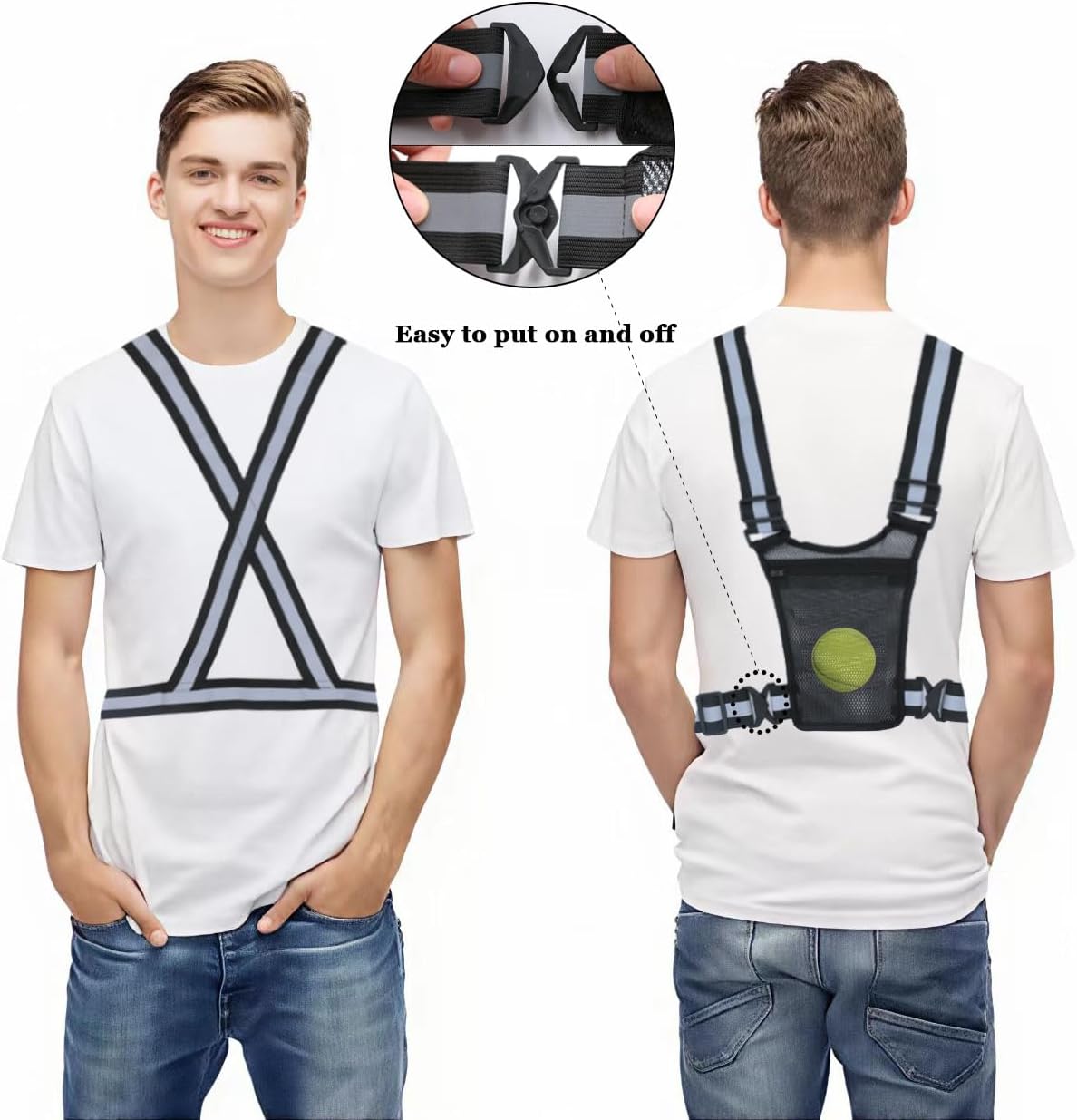 Prevent Back Sleeping,Sleep Position Trainer for Sleeping On Your Side,Adjustable Side Sleep Trainer to Stop Snore,Including Balls to Prevent Back Sleeping Positional Therapy for Snoring Relief. - Image 2