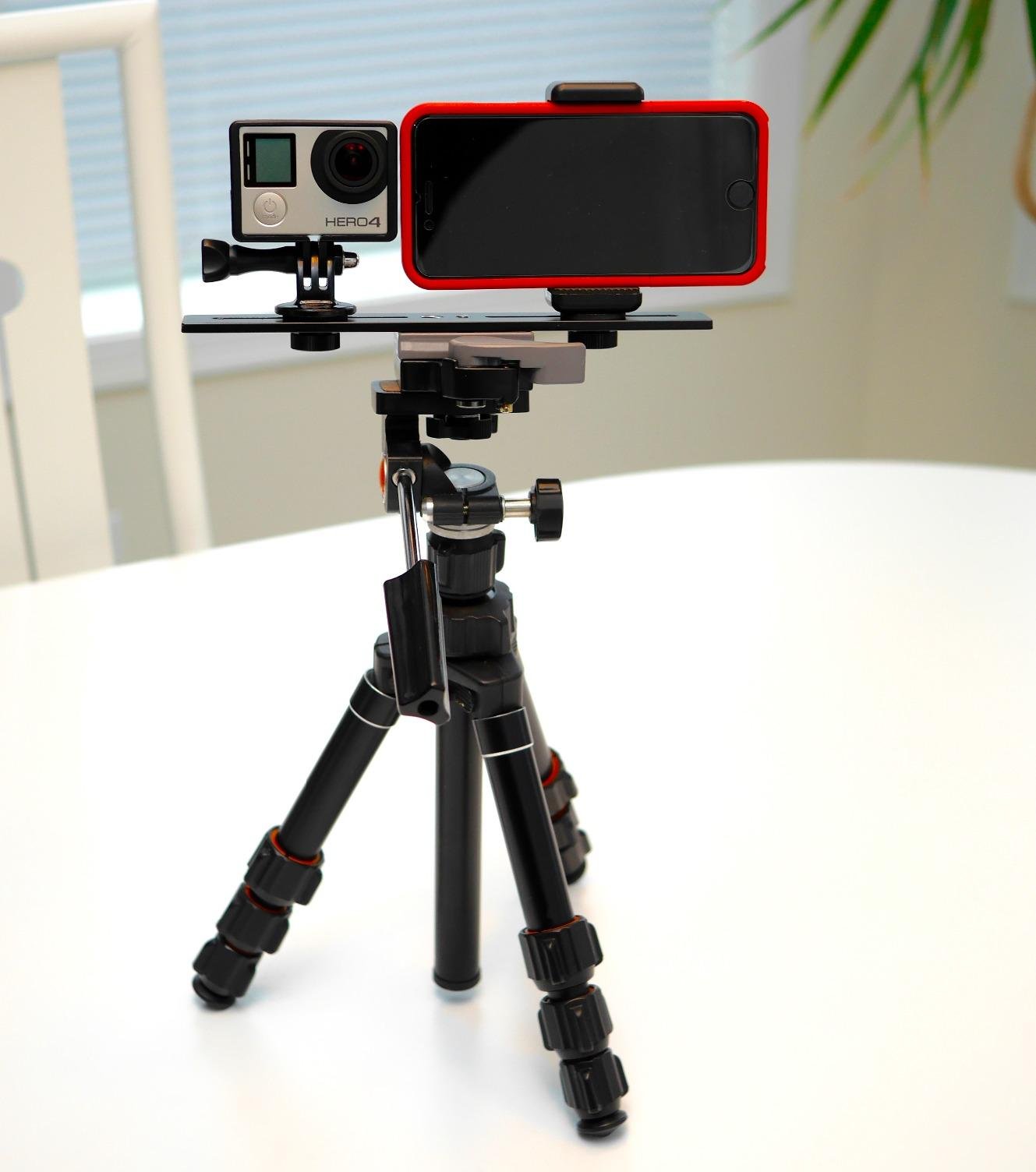 Neewer 8"/20.3cm Dual Camera Mount Tripod Bracket for 3D Stereo