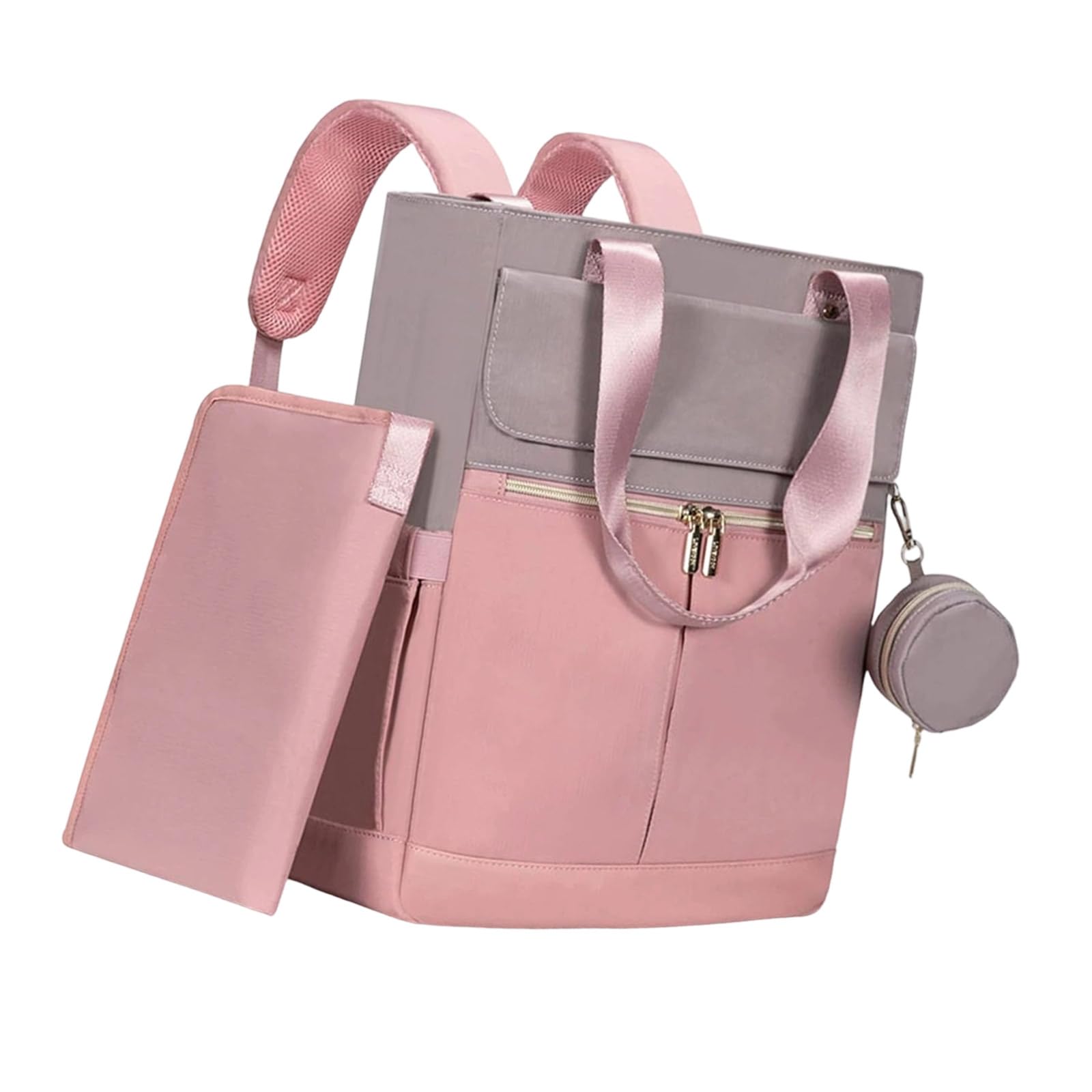 Spaziosa borsa per pannolini con tracolla convertibile e tasche multiple per viaggi all'aperto e uso quotidiano borsa a tracolla per pannolini