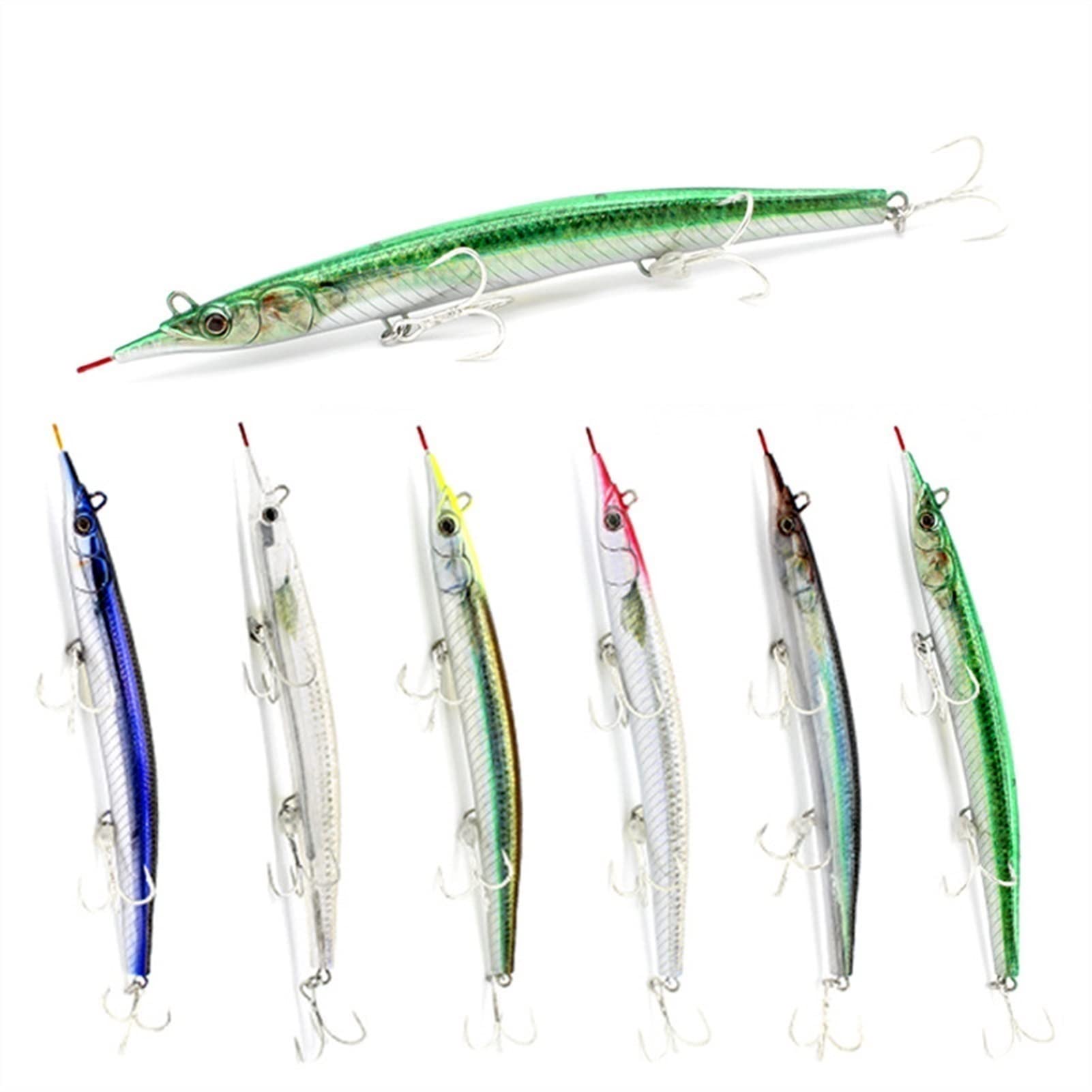 Señuelos de Pesca Blandos, Cebos de Pesca 10 Piezas Señuelos de Agua Salada Señuelo de Pesca Cebos de río Marino Aparejos de Pesca 182 mm 54 g for Trucha de Agua Dulce Salmón Simple y práctico