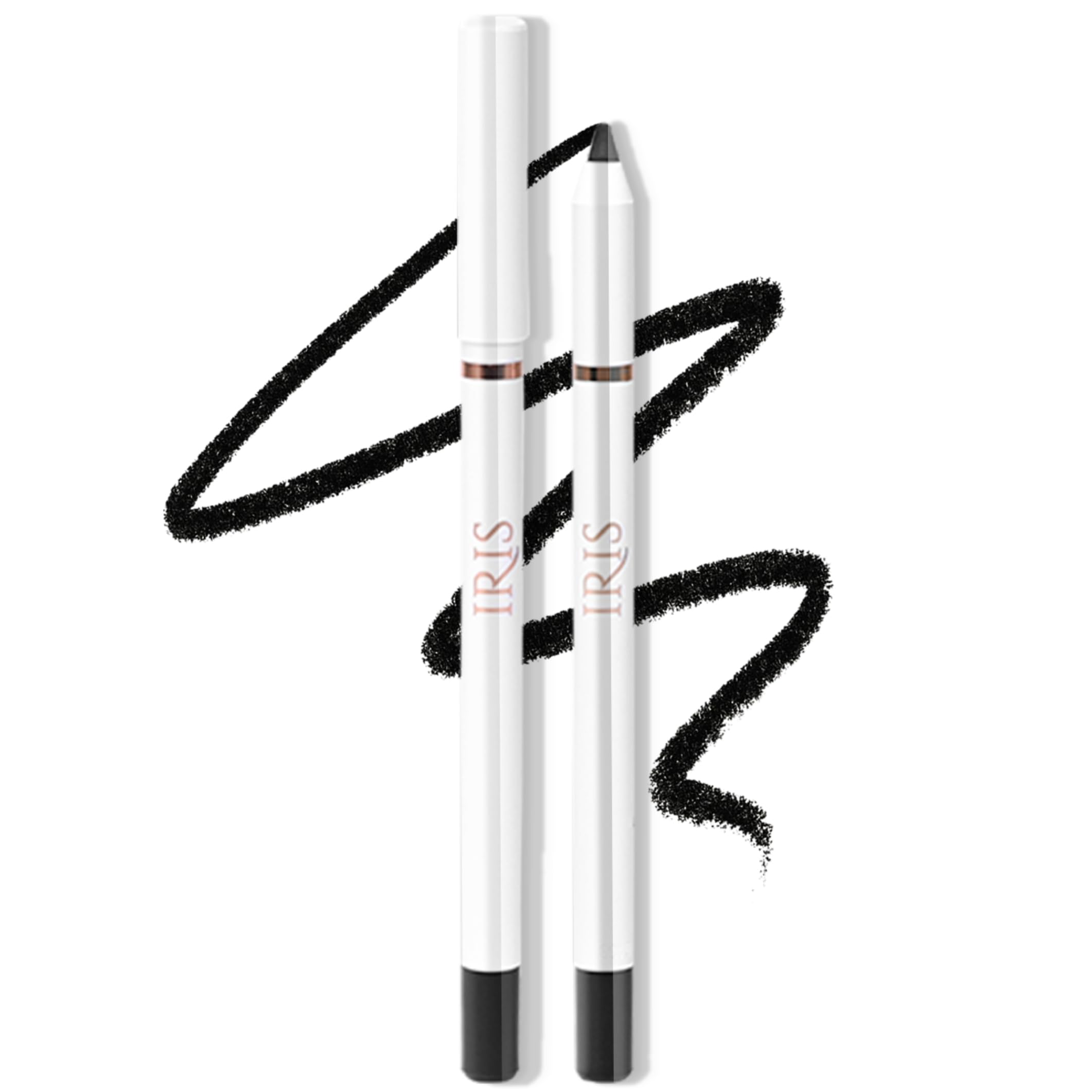 IRIS - Matte BOLD Eyeliner (24 Hrs Hold) | Waterproof & Smudgeproof |Smooth Application without Flaking or Creasing | Paraben & Alcohol Free | Black 1 mL (Kajal)