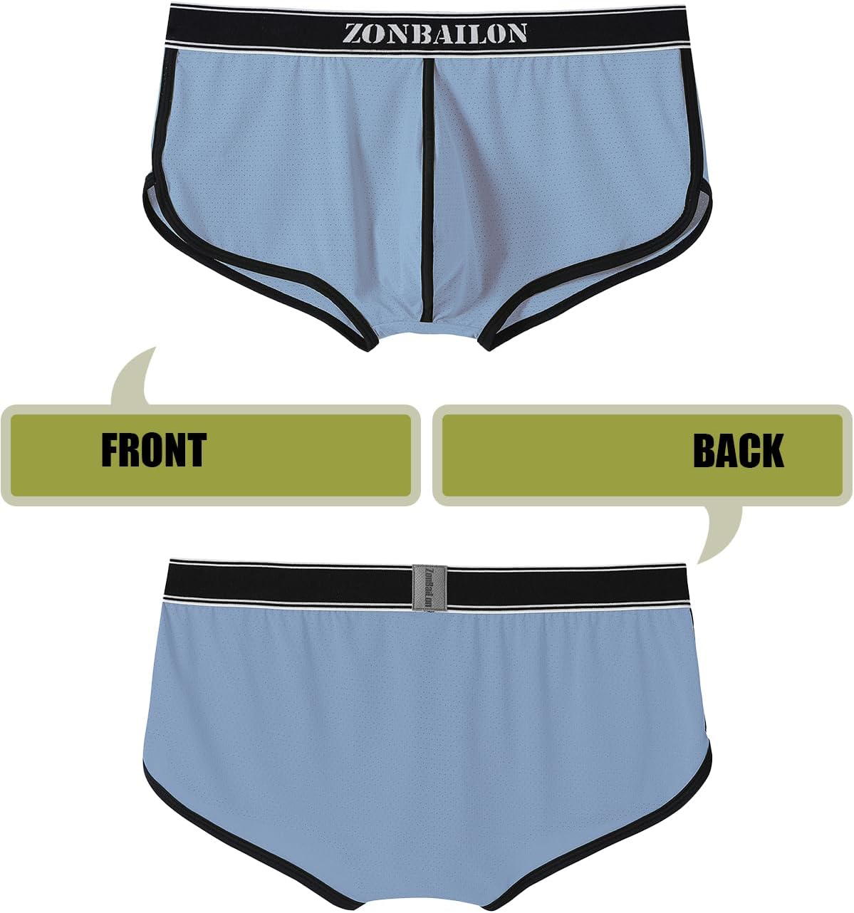 Men's Ball Pouch Bulge Enhancing Boxer Briefs Mesh Breathable Underwear - Image 2