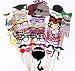 Kakaxi(TM) 76Pcs Photo Booth Props DIY Kit Funny Colorful Photo Booth Props for Party