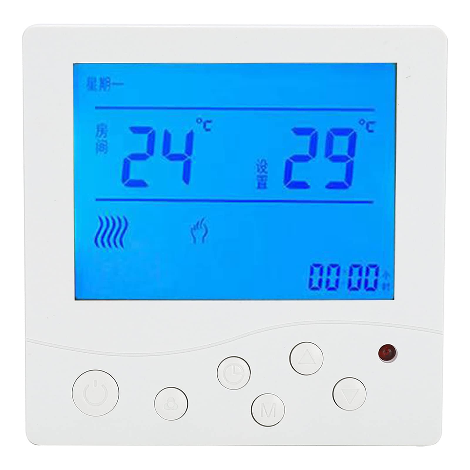 Cyfrowy Termostat Naścienny Regulator Temperatury Ac220V Wyświetlacz Lcd Ogrzewanie Wodne Panel Sterowania Temperaturą Ogrzewania Podłogowego 5-4,Termostat