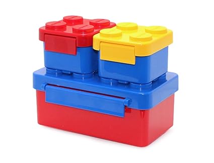 Oxford Brick Lunch Boxes Bento for Children Toddler Kids to Go for Travel and Picnic (Non-Toxic Material Used Product) (Bento)