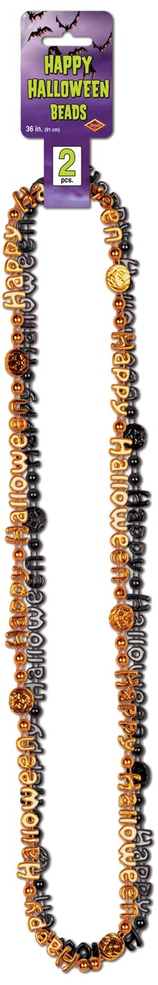 Perles expression Halloween lot de 2 pièces orange et noir pour customisation festive