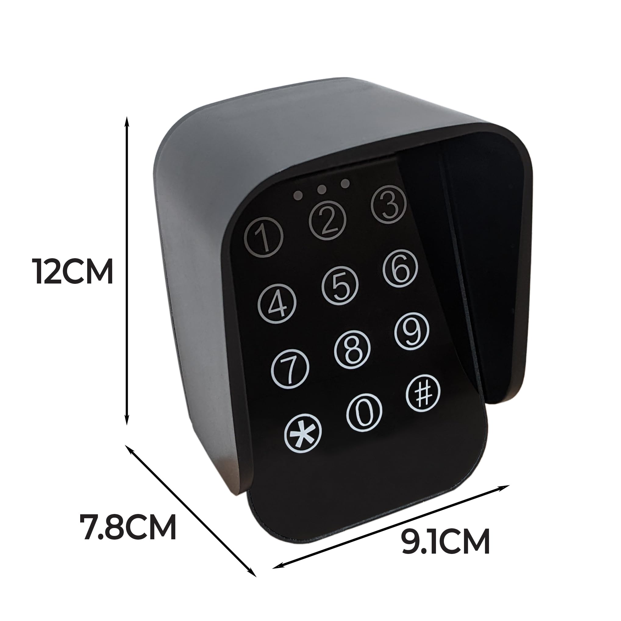 Tastiera wireless per l'apertura del cancello a battente cicalino retroilluminato Blocco di sicurezza Distanza 50 metri Kit di montaggio a parete GRATUITO Indicatori LED 120 mm H x 91 mm L x 78 mm P