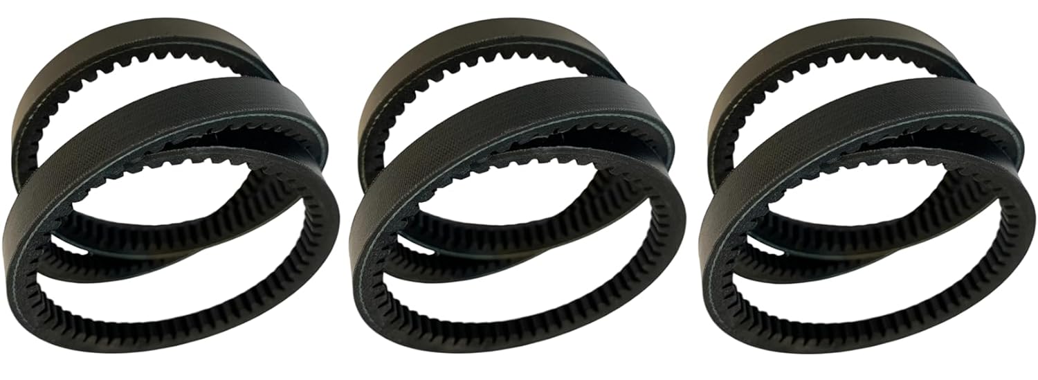Bulk 3-Pack of Classical Wrapped RMA Grade AX Section V-Belts, AX48 Belts, 1/2" Width, 5/16" Height, 50" Circumference